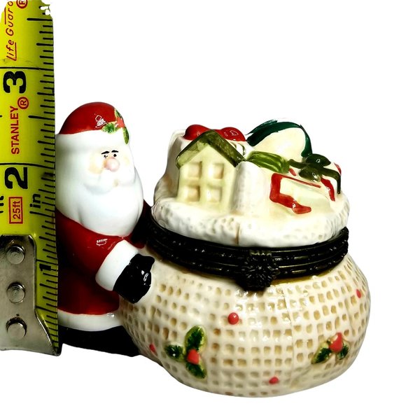 Santa's Toys Bag Miniature Collectible Christmas Trinket Box by Harry and David - Picture 6 of 8